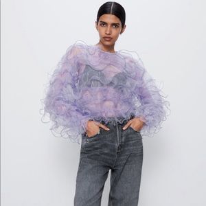 Limited Edition Purple Tulle Zara Top